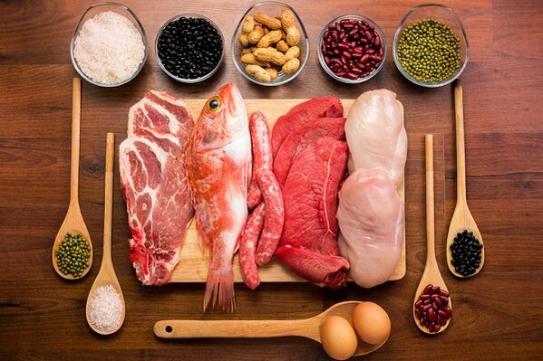 Los productos de carne y pescado se muestran con prostatitis