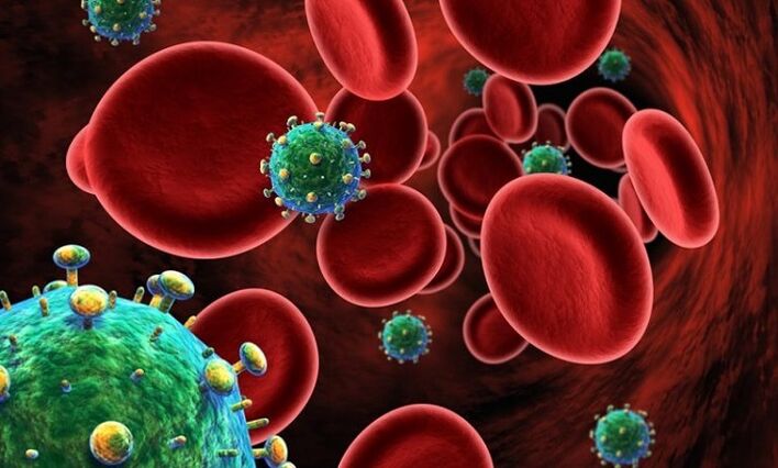 Virus en el cuerpo como causa del desarrollo de prostatitis.